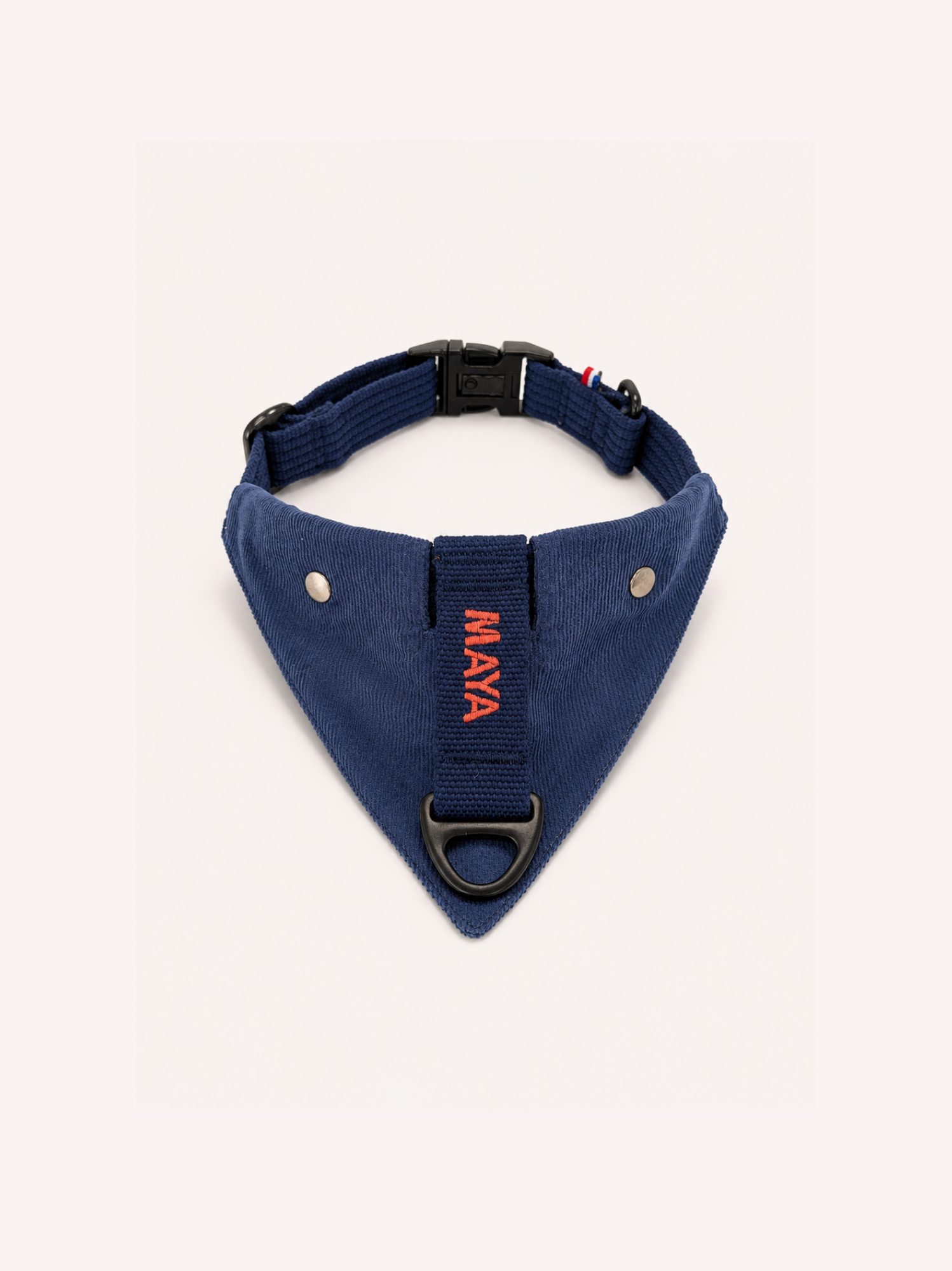 Collier Bleu corail et Bandana velours amovible
