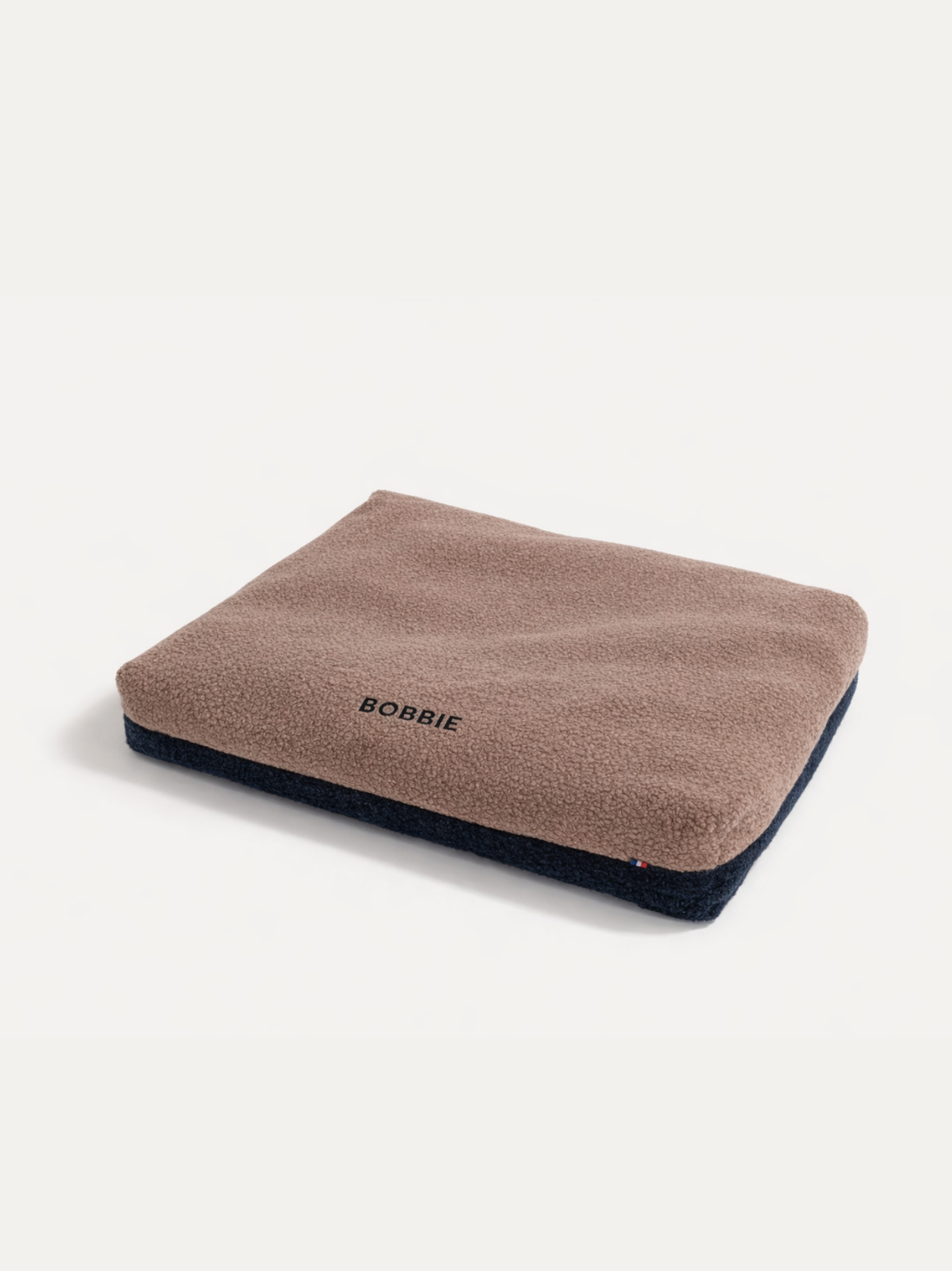 Coussin Teddy Bouclette Brun Marine