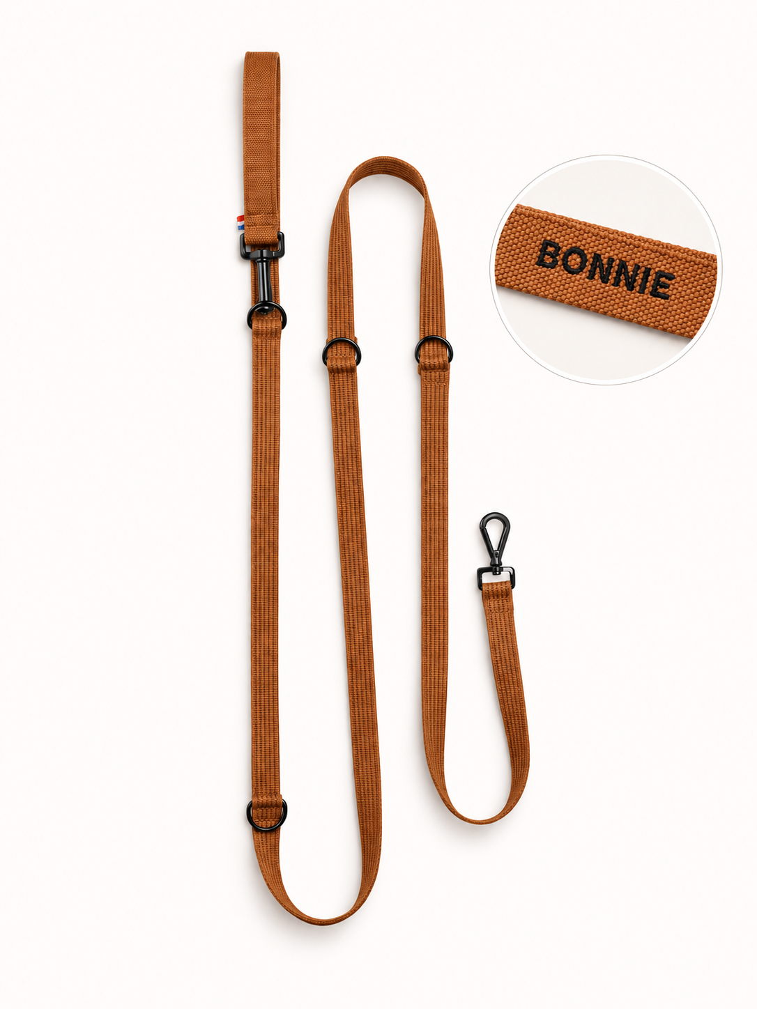 Laisse modulable Caramel noir