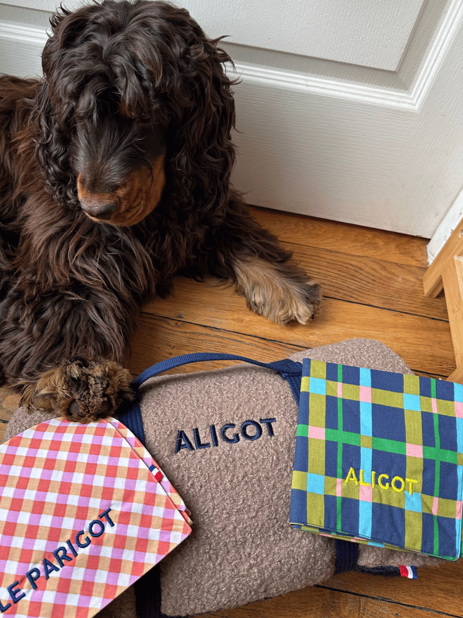 Couverture Teddy Bouclette Brun Marine