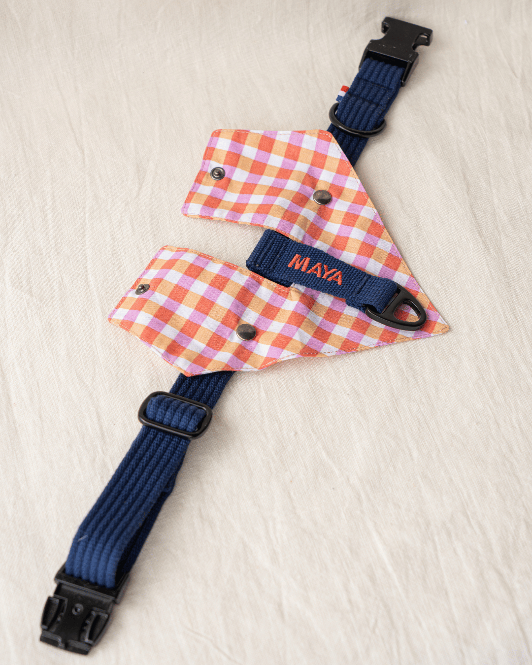 Bandana à fixer Vichy blush