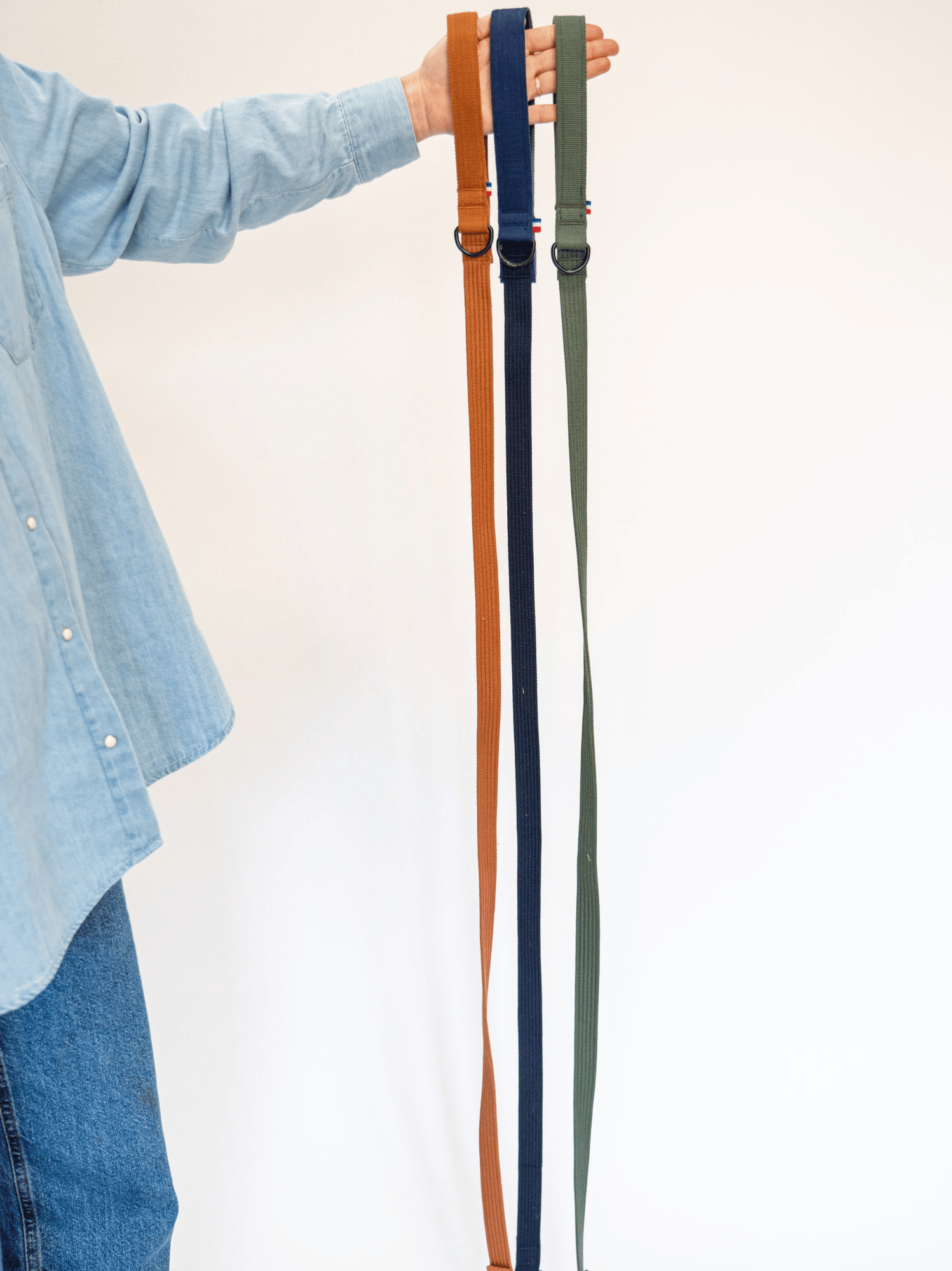 Laisse courte Kaki