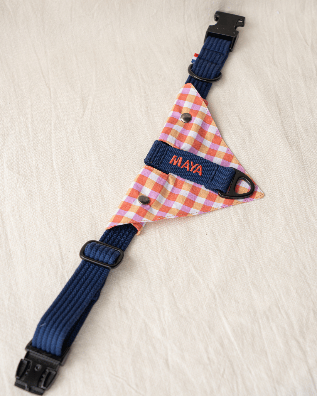 Bandana à fixer Vichy blush