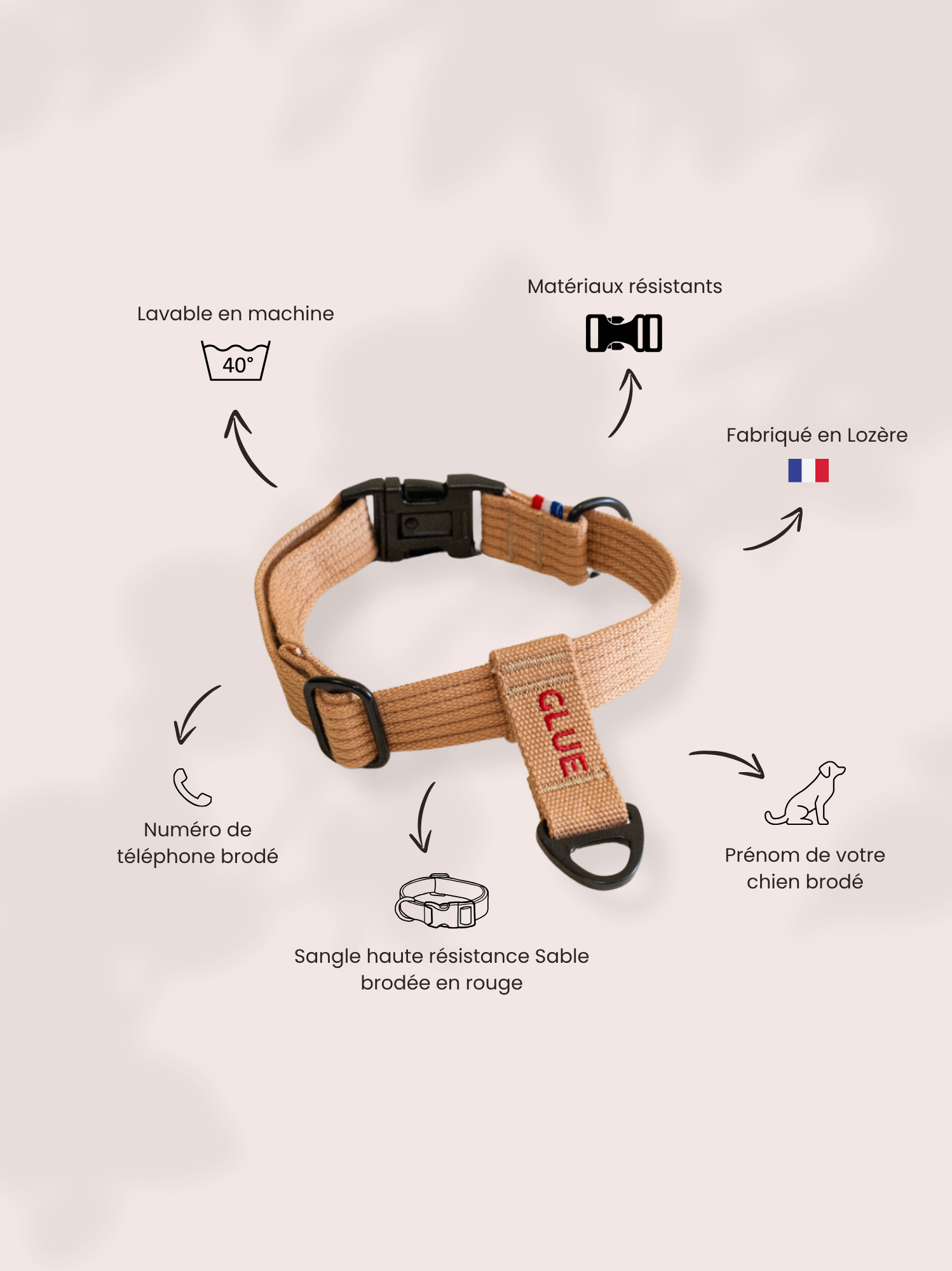 Collier signature Sable rouge