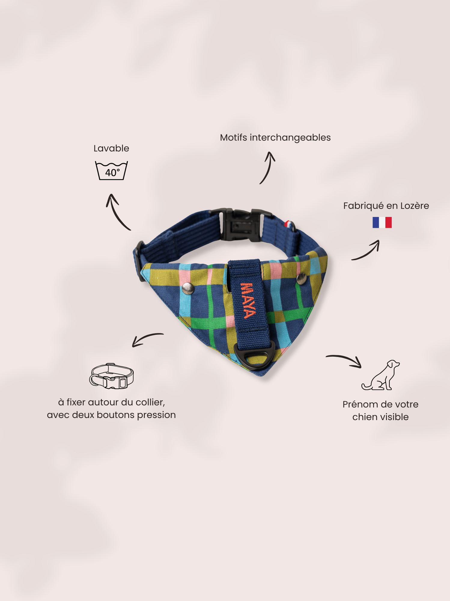 Bandana à fixer Jardin