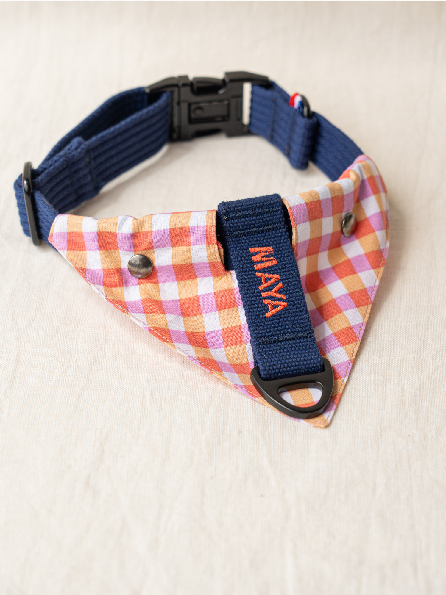 Bandana à fixer Vichy blush