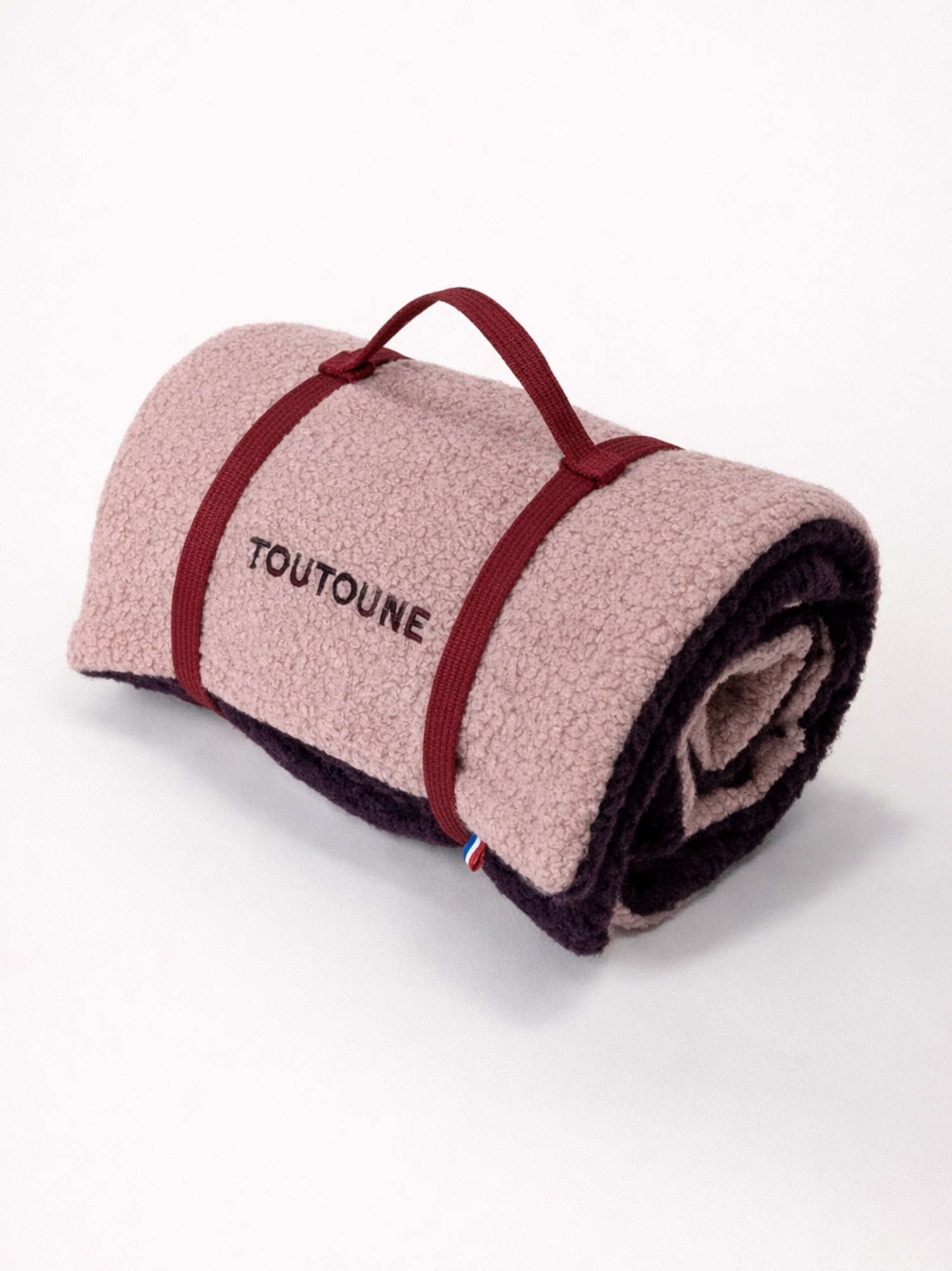Couverture Teddy Bouclette Rose Prune