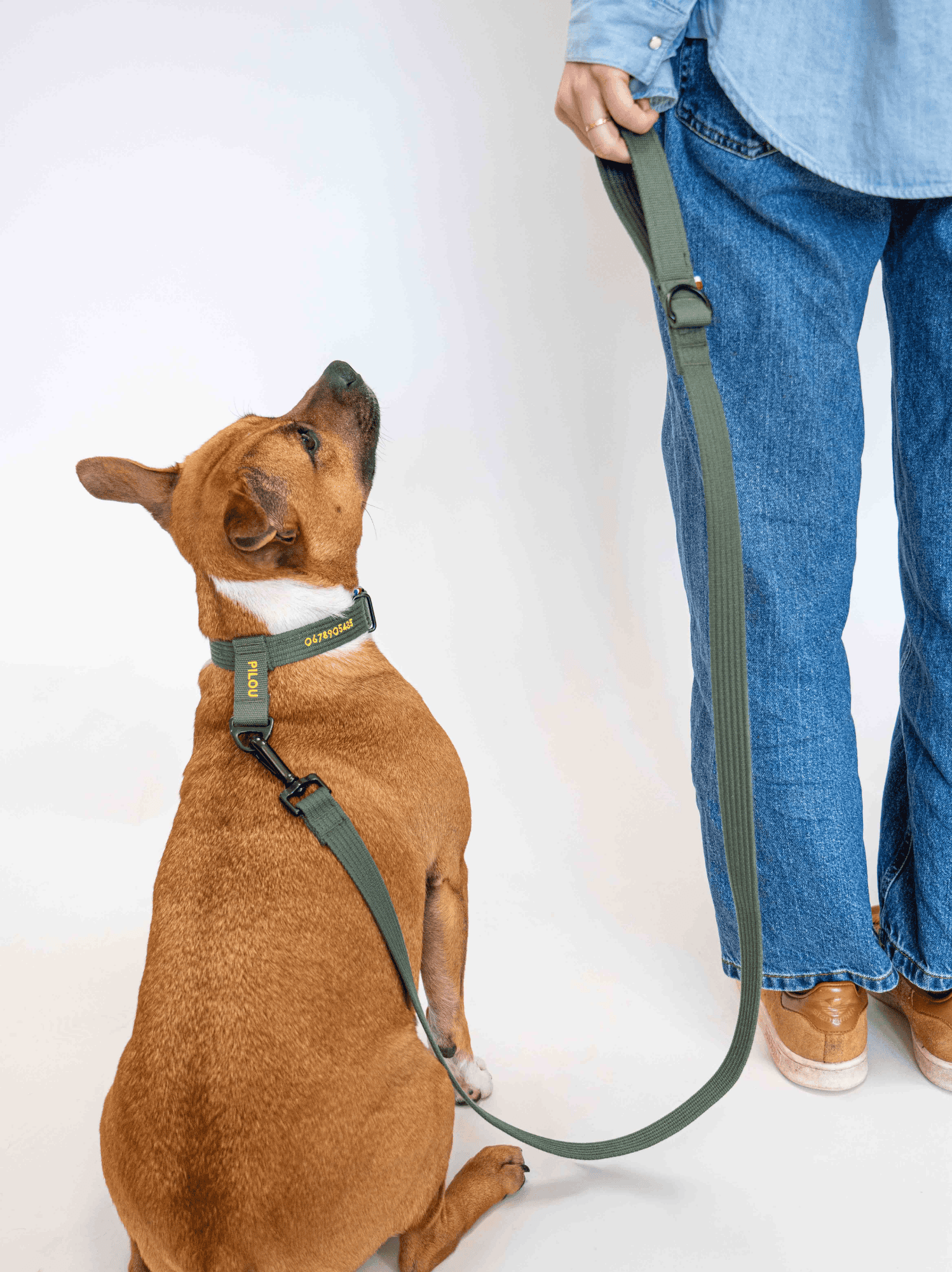 Collier signature Kaki jaune